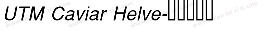 UTM Caviar Helve字体转换
